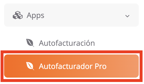 Vista del acceso al Autofacturador Pro